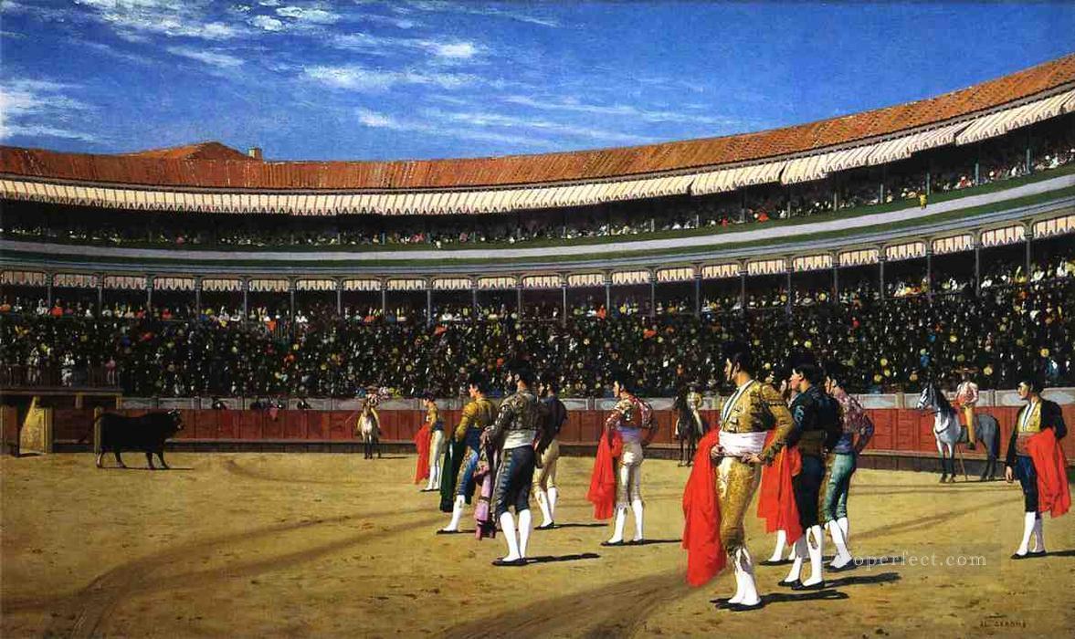 Plaza de Toros The Entry of the Bull Greek Arabian Orientalism Jean Leon Gerome Oil Paintings